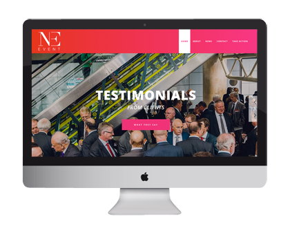 Ne Event Website, graphic design and marketing